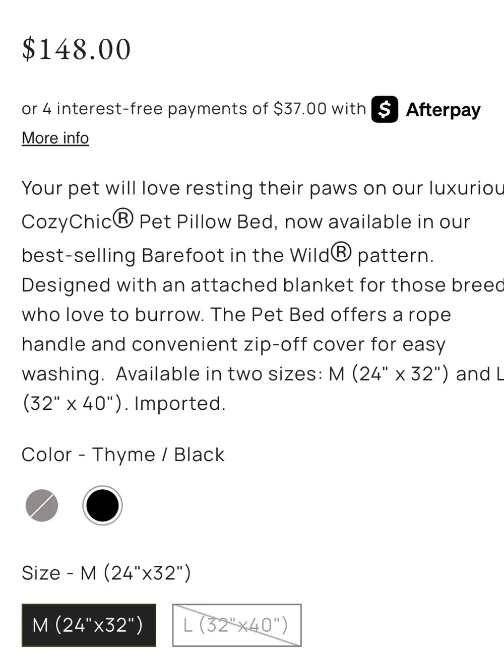 CozyChic Barefoot in the Wild Leopard Pet Bed - Black & Taupe